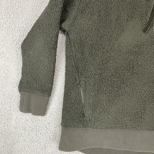 Athleta Sweater Womens Medium Green Long Sleeve 1/4 Zip Sherpa Pullover Comfort - Picture 2 of 17