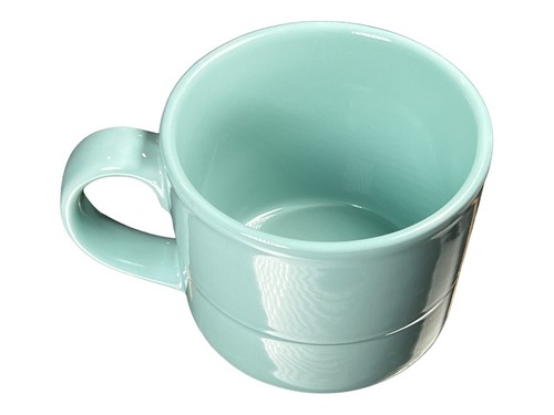 10 Strawberry Street Stoneware Coffee Mug Aqua Excellent Used Condition 3-1/4”T - Picture 2 of 6