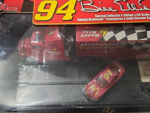 Vintage 1998 Racing Champions Bill Elliott McDonald's Transporter & Car Set - Picture 8 of 9