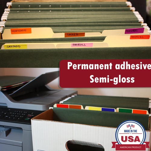 Rectangle Pastel Yellow Label in Various Sizes (40MMx19MM-100MMx50MM)15 Sheets - Picture 2 of 14