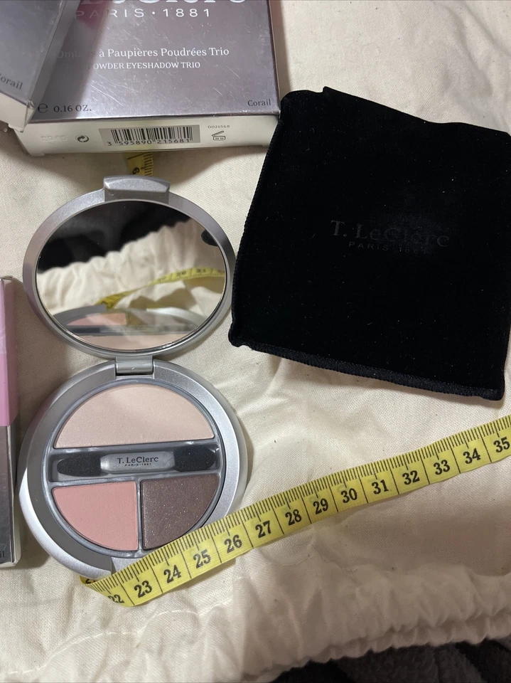 T Leclerc Ombres a Paupieres Trio- Corail Neu Lidschatten Taschen Palette Edel - Bild 3 von 4