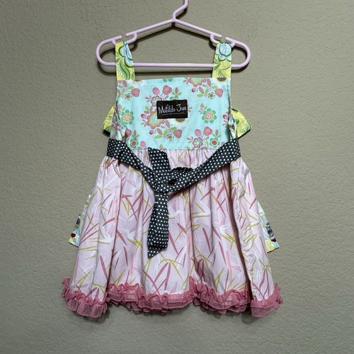 Girl's Matilda Jane In The Meadow Knot Top in Hello Lovely Size 6 Apron Preppy - Picture 2 of 6