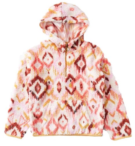 Billabong Kids' Girls' Youth Just In Time Half Zip Pullover Hoodie Sz Large/12 - Picture 5 of 7