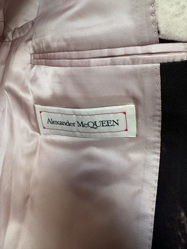 Alexander McQueen NEAT SHLOR SB JKTDOUBLE DIAMONS PRINT VI 633PINK/WHITE/BLACK - Picture 10 of 13