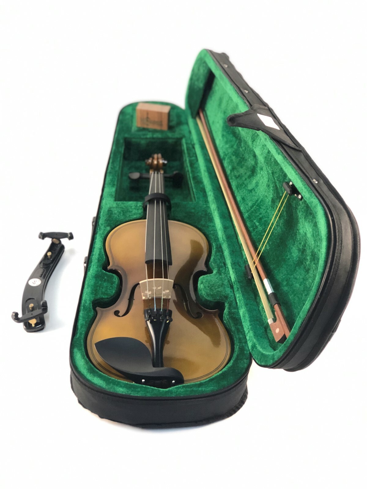 NEW VISCONTI WOOD VIOLIN VV100L4 4 GLOS WITH CASE BOW ROSIN BRIDGE SHOULDER-REST NEW VISCONTI WOOD VIOLIN VV100L4 4 GLOS WITH CASE BOW ROSIN BRIDGE SHOULDER-REST