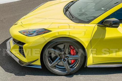Front Splash Mud Flap For 22-Up Corvette C8 Extended Style CARBON FLASH METALLIC - Picture 8 of 22