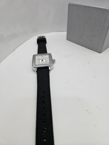 Michele Deco Sport Silver Dial Black Silicone Women's Watch MWW06K000044 - Foto 10 di 11