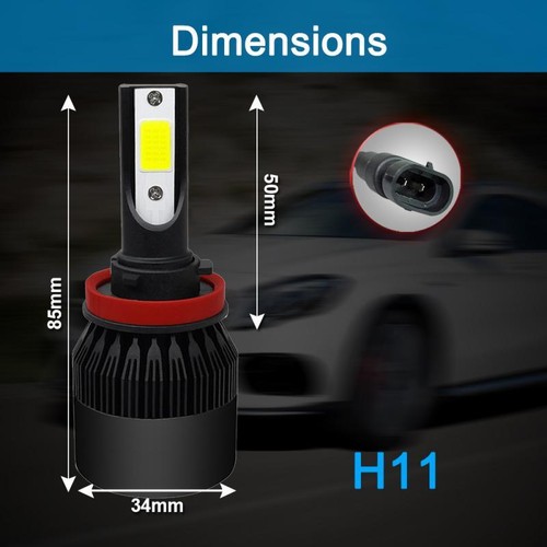 For Jeep Compass 2014-2018 8000k LED Headlights Hi/Lo beam + Fog Light Bulbs kit - Picture 7 of 12