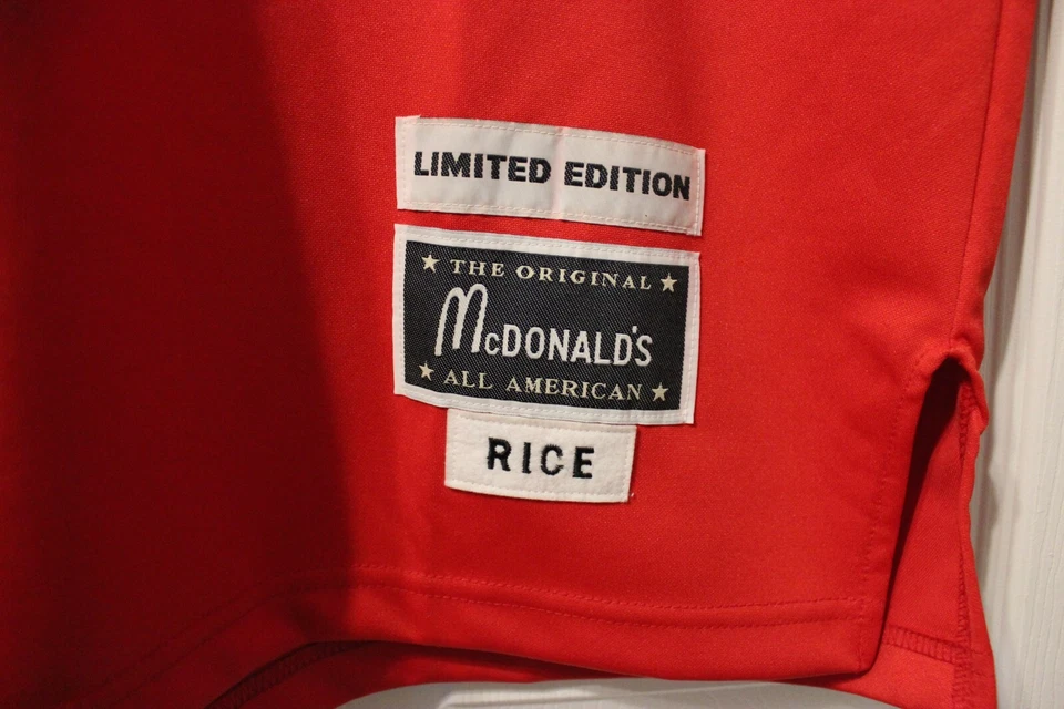 🔥NWT Jerry Rice #80 McDonald's All American RED & GOLD Stitched Jersey 54🔥 - Image 4 of 4