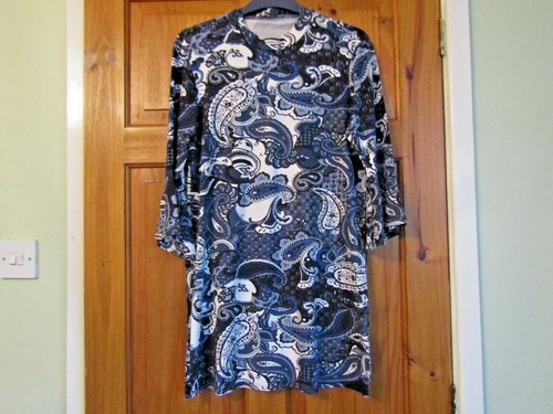 mod / 60s paisley mini dress / tunic size 10 ( C 20 ) - Picture 2 of 3