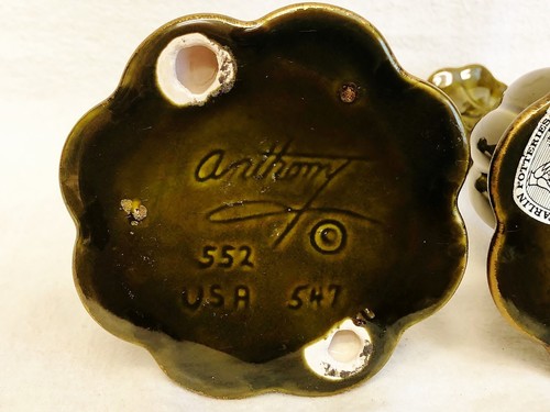 WOW! 552/547 Freeman McFarland MCM Avocado Anthony Keramik Kerzenständer Etikett - Bild 20 von 22