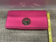Kate Spade Pink Leather Saffiano Clutch