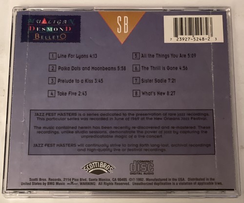 PAUL DESMOND - Jazz Fest Masters - CD - **Excellent Condition** - Picture 2 of 2