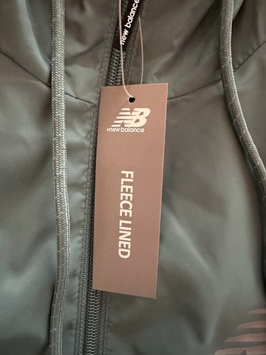 NWT - New Balance Hooded Windbreaker - Fleece Lined - Men’s Small - Green - Picture 5 of 14