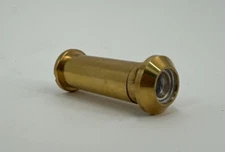 180 Degree Peephole Door Viewer Security Peep Hole Hardware, Polished Brass