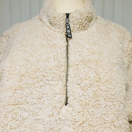 Women's SOFT Sherpa 16W 18W time and tru Oatmeal Heather Ivory Ribbon trim - Picture 5 of 10