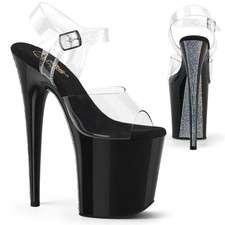PLEASER FLAMINGO-808CRS-2 Women's 8" Heel Platform Ankle Strap Sandal Shoes