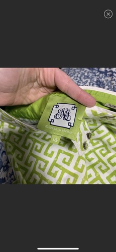Elizabeth McKay Printed Crop Green and White Pants - Picture 3 of 3