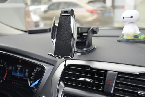 SMART SENSOR WIRELESS CAR CHARGER SIMPLE FAST AUTOMATIC PHONE HOLDER 2 IN 1 - Picture 19 of 20