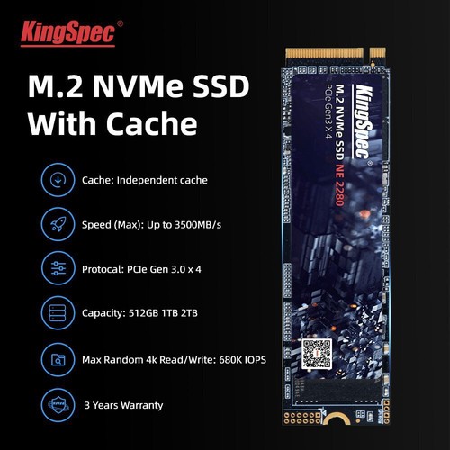 Kingspec High Speed M.2 NVME SSD 512gb/1TB/2TB - Picture 5 of 9