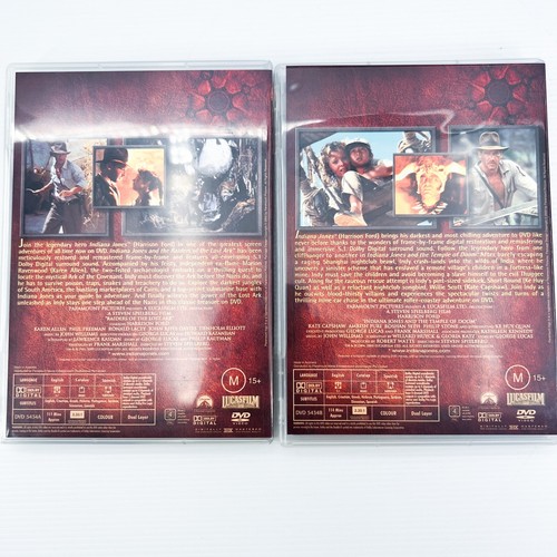 Indiana Jones | Boxset (DVD, 1981) Temple of Doom Raiders Lost Arch Last Crusade - Picture 12 of 21