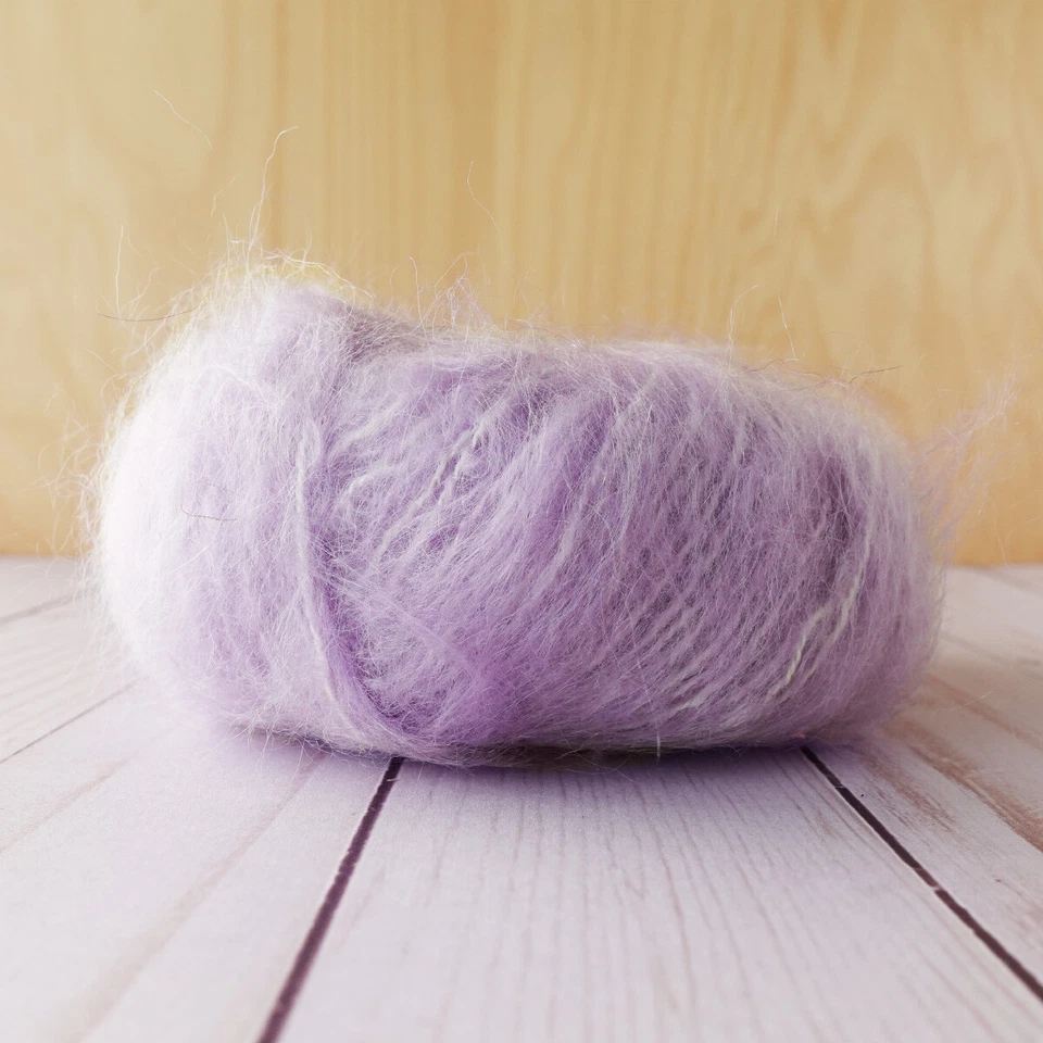 Debbie Bliss Gigi ~ Lot of 6 ~ #7 Lavender ~ Fluffy Bulky ~ Mohair ~ Halo - Image 2 of 4