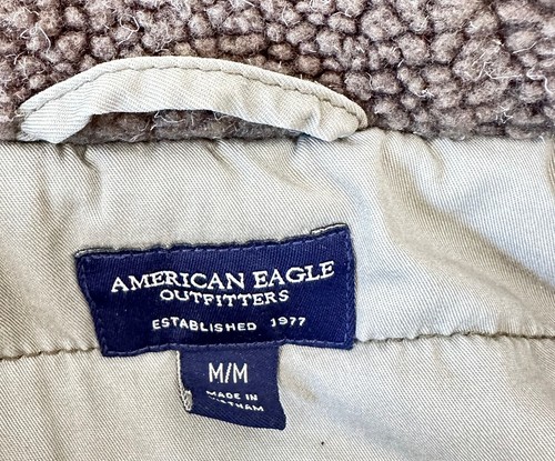 American Eagle Faux Fur Hooded Sherpa Lined Parka Jacket Coat Size M/M - Picture 9 of 9