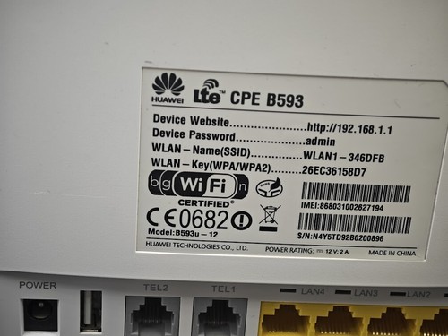 Huawei B593 LTE Router - Used, Working, No Box/Accessories - Picture 6 of 8
