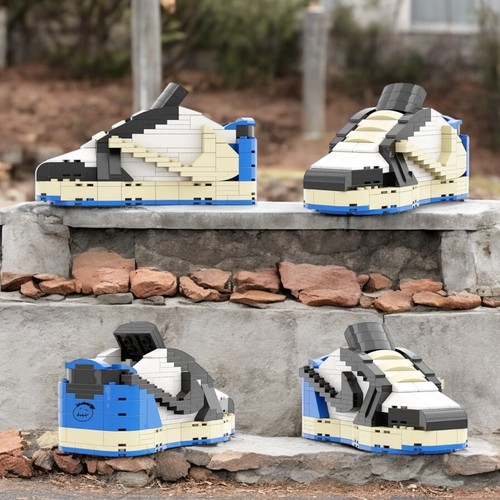 Air Jordan 1 "Travis Scott x Fragmento Bajo" Zapatilla Ladrillos Juguete de Construcción 3D - Imagen 2 de 10