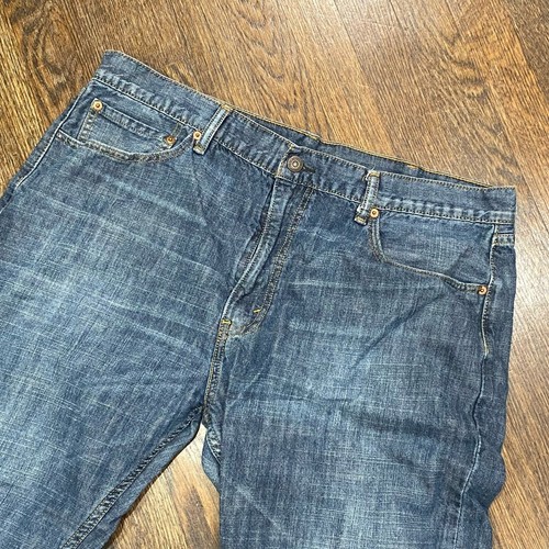 LEVI’s 505 Jeans 38 x 30 Black Tag Straight Leg Lightly Distressed Cotton Denim - Picture 6 of 8