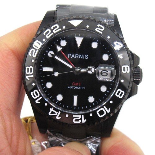 40mm Parnis Sapphire Crystal GMT Automatic Movement Men Mechanical Luxury Watch - Picture 22 of 40