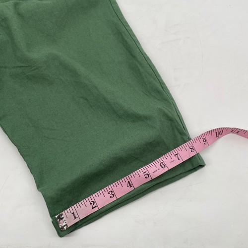 J. Crew women's size Plus 24 Linen-Cotton Blend Drawstring Pant Green tapered - Picture 10 of 12