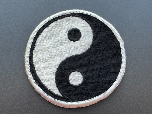 Vintage Yin Yang Aufnäher, 3 Zoll