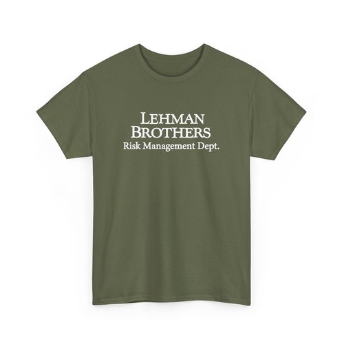 Lehman Brothers Risk Management Dept. Heavy Cotton T-Shirt, Lehman Bros - Picture 39 of 80