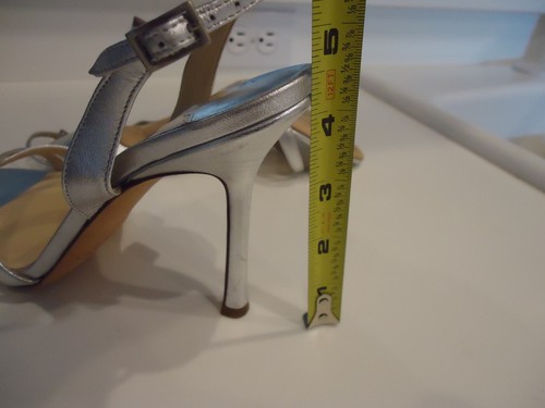 EUC Jimmy Choo Silver Strappy Sandals 39.5 - Picture 6 of 7