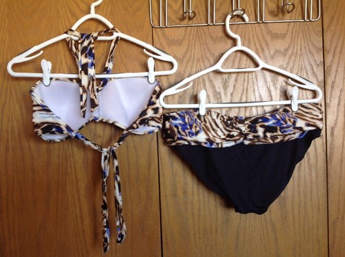 Women's Jones New York - Bikini Top & Bottom - Size 14- Animal Print - Picture 4 of 10