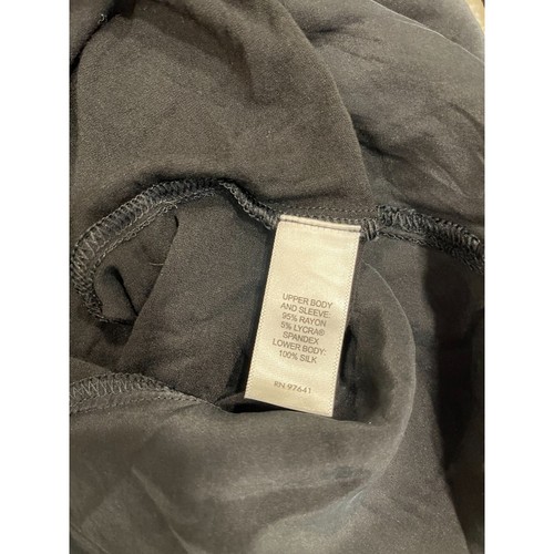 J.Jill Damen Pullover Langarm Bluse Small Schwarz Seidensaum Freizeit Lagenlook - Bild 4 von 7