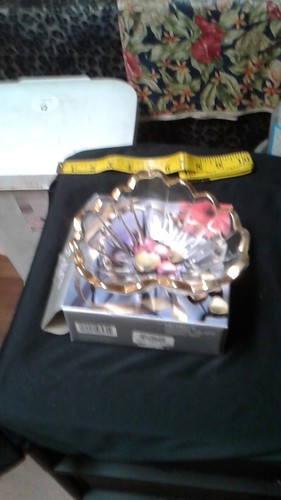 GENUINE HEAVY SAVOIR VIVRE MICHELLE CRYSTAL HEART BOWL FOR CANDY OR JEWELRY. NIB - Picture 4 of 7