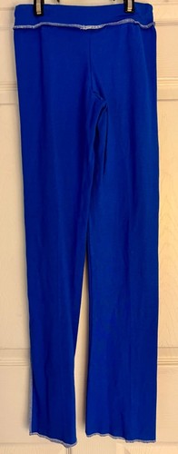 GK “GYMNAST” GRAPHIC GIRLS SMALL BLUE COTTON ATHLETIC LOUNGE STRIPES PANTS Sz CS - Picture 7 of 9