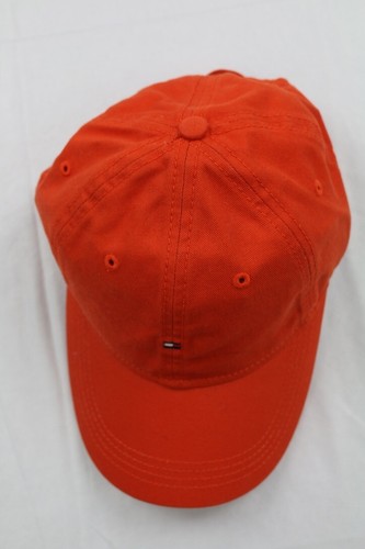 Tommy Hilfiger StrapBack Flag Logo Baseball Cap Club Hat Embroidered Orange - Picture 3 of 9