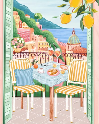 South of France Poster Art Print French Riviera Wall Art Provence Art - Picture 2 of 4