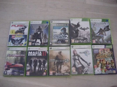 lot de 10 jeux xbox 360 disques aves grosses rayures reference B - Photo 1/4