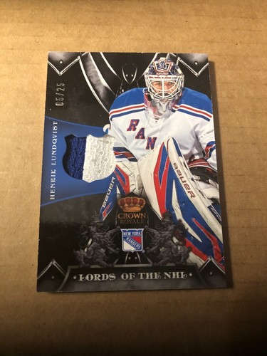 2012-13 Crown Royale Lords of the NHL Material Prime #LNHL Henrik Lundqvist 5/25 - Picture 1 of 2