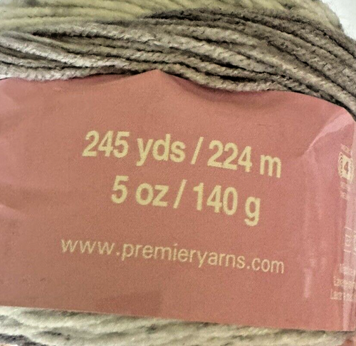 2 pk Premier Sweet Roll Yarn SILVER SWIRL Striping Acrylic Lot 3748 5 oz 245 yds - Picture 5 of 5