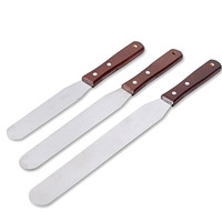 Icing Spatula Straight Stainless Steel Baking Set 6 8 And 10 Inch Wooden Handle Icing Spatula Straight Stainless Steel Baking Set 6 8 And 10 Inch Wooden Handle