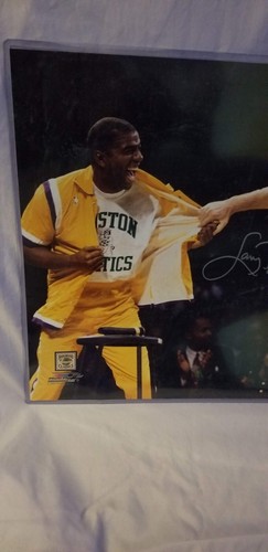 GIANT 16x20 Autographed Larry Bird Retirement Photo w/ Magic. Bird/ SchwartzCOA - Picture 7 of 8