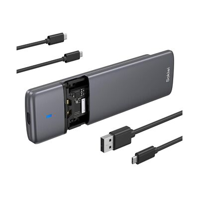 M.2 NVMe SATA SSD Enclosure Adapter Tool-Free, USB 3.2 Gen2 10Gbps