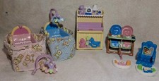 Fisher Price Loving Family Twin Time Furniture Changing Table Highchair Crib