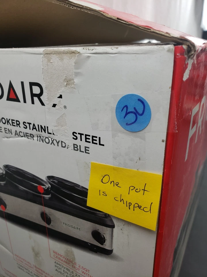 FRIGIDAIRE 3 - 2.5 qt Pot Slow Cooker Buffet Server Food Warmer Stainless READ - Image 4 of 4