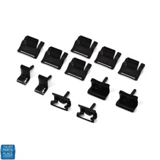 62-64 Impala 2 Dr Hdtp REAR Lower Window Trim Molding @ Belt Line Clip Kit 12pc